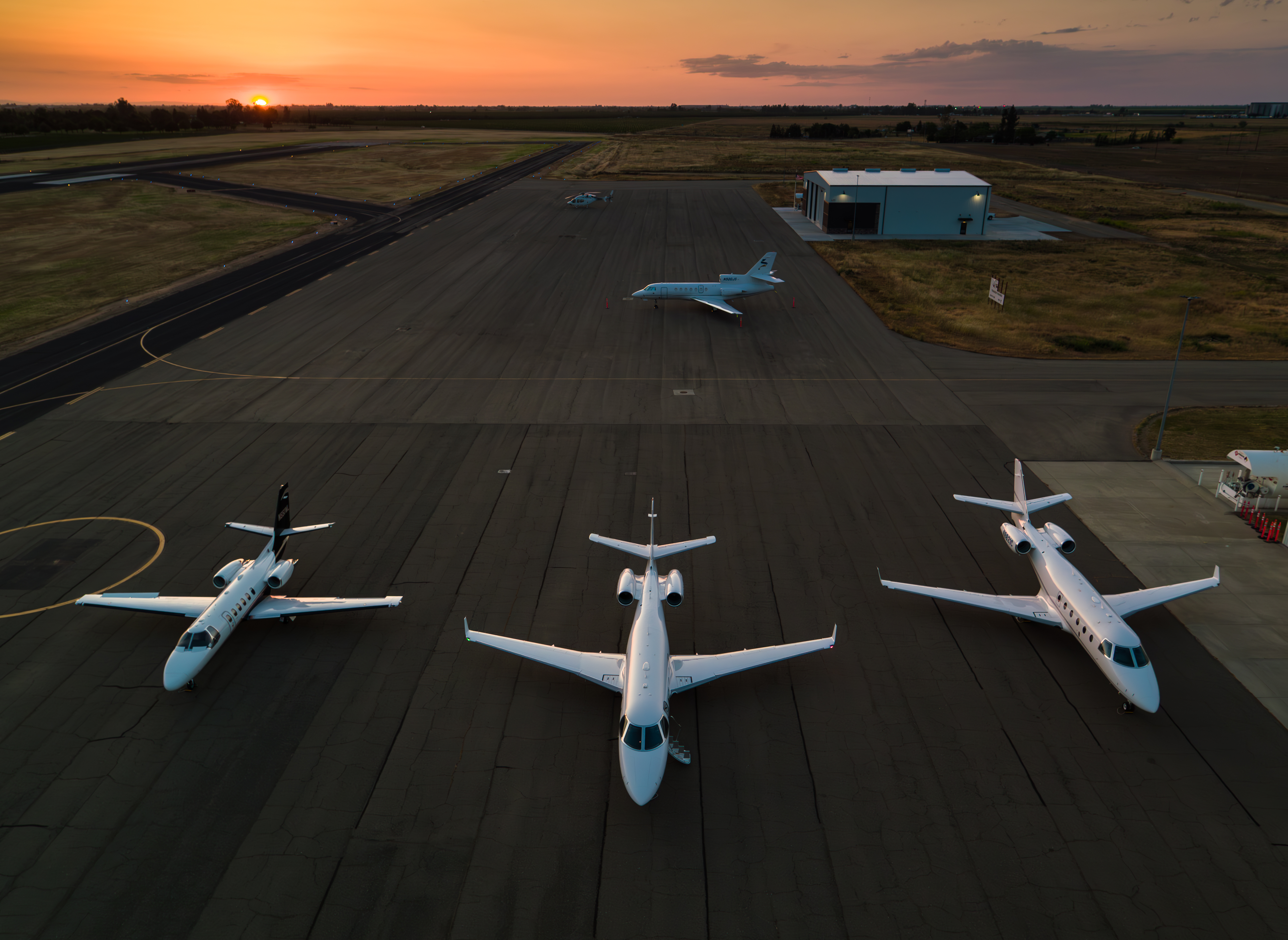 Aircraft on runway